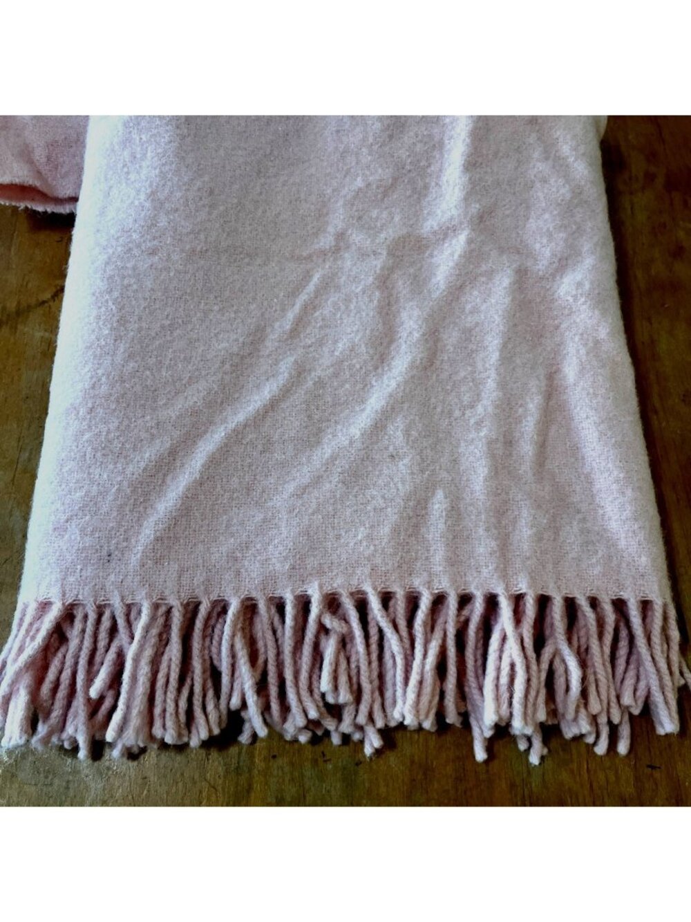 Alicia Adams Alpaca Throw Blanket Solid Pale Pink Made In Peru 50x60 Inches